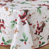 DOUCEUR D'INTERIEUR Kersttafelkleed NOEL met print, wit