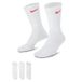 Nike Everyday Lightweight Chaussettes Mi-haut 3-Pack T. S 35-38 Blanc Unisexe
