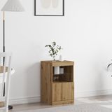 vidaXL LED Dressoir Artisan Eiken 41 x 37 x 67 cm Bewerkt Hout
