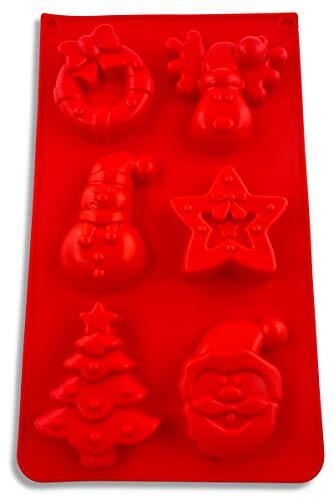 Pritogo Kerstmis siliconen vorm, bakvorm, advent, muffin, kerstman, sneeuwman, ster, kerstkind, engel - BPA-vrij