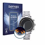 Savvies - Screenprotector voor Omega Speedmaster Reduced (39 mm) - Folie Beschermfolie transparant volledig dekking 4 Stuks