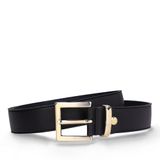 Nae Vegan Shoes NAE Naves Ceinture Vegan en Cuir de Cactus pour Femme – Noir 2,5 cm, Boucle Sans Nickel, Entièrement Réglable