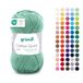 Gründl Wol Cotton Quick uni - dunne wol voor haken - breigaren - haakgaren - glanzend en huidvriendelijk - 100% katoen - 1 kluwen 50 g / 125 m - naalddikte 3-4 - appelgroen