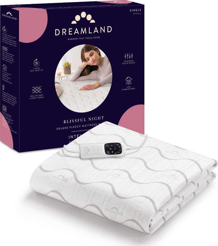 Dreamland 26021 Elektrische onderdeken 1-persoons 150x80cm - Wit