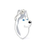 MyFamily Hond Medaille Gemaakt In Italië, Siberisch Husky, Hondenschotel, Emaille Metaal, Friends Collectie, 22x37 mm