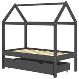 VidaXL Kinderbed Grijs Hout 70x140 mm
