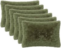 vidaXL - Kussensloop - 6 stuks - HEERLEN - Groen - 50 x 70 cm - PV Fleece