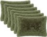 vidaXL - Kussensloop - 6 stuks - HEERLEN - Groen - 50 x 70 cm - PV Fleece