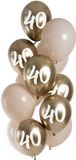 Folat Golden Latte 40 jaar ballonnen (12 stuks)