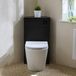 Hudson Reed Colby Toilet WC-Ombouw Hoekmontage Moderne Zwartgrijs met Reservoir en Zwarte Spoelknop