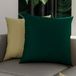 PETTI Artigiani Italiani - 1 paar kussenslopen 35 x 35 cm van microvezel, decoratief kussen voor slaapkamer, bank, set van 2 kussenslopen, dubbelzijdige kussensloop, taupe groen