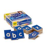 Erzi 42022 Educatief spel, kleine letters van hout, leermateriaal, creativiteit