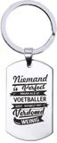 MC Living KadoExpress Sleutelhanger RVS - Niemand Is Perfect - Voetballer