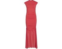 VILA VIKENZA S/S HIGH NECK ANKLE DRESS/DC/KA Dames Maxi jurken XL Racing Red