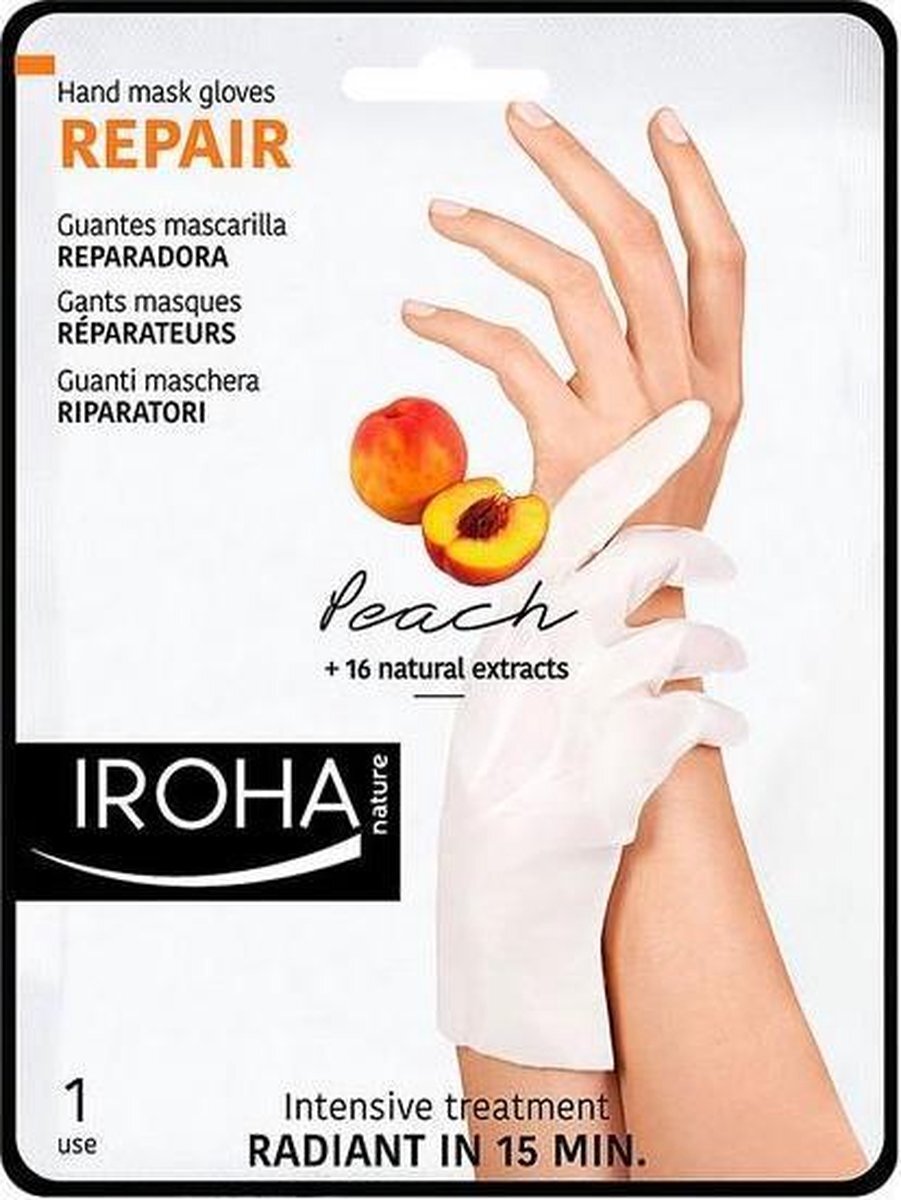 Artero Iroha Gloves Treatment For Hands And Nails Repair Peach