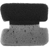 WMF Basic reservesponzen voor flessenborstel, 41 cm, 2 stuks, grove en fijne spons, verwisselbare sponzen, grijs