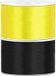 Satin ribbon set of 2 pieces black and yellow 38 mm x 25 meters