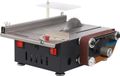 Mini scie de table - Scie de table électrique et ponceuse à bande - Moteur en cuivre de 200W - 7 vitesses réglables - Angle de coupe de 0–90° - Utilisable pour bois, bambou, plastique, projets de bricolage - Argent