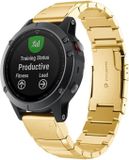 By Qubix - Stainless Steel Link Bracelet - Gold - 20mm Quickfit - Compatible with Garmin Fenix 7s/6s/5s / Instinct 2s / Epix Pro Gen 2 (42mm)