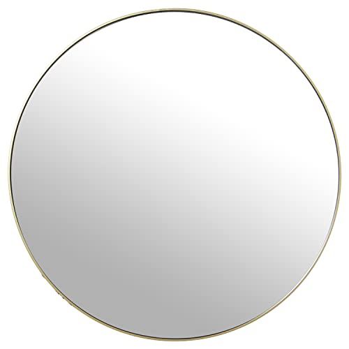 DRW Ronde wandspiegel - metaal/MDF - goud - 100x1.5cm