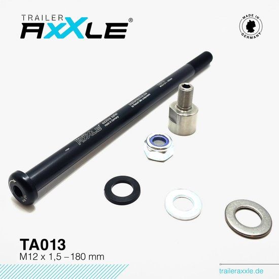 Qibbel Radoxx steekas voor trailer M12x1,5 180mm - Zwart