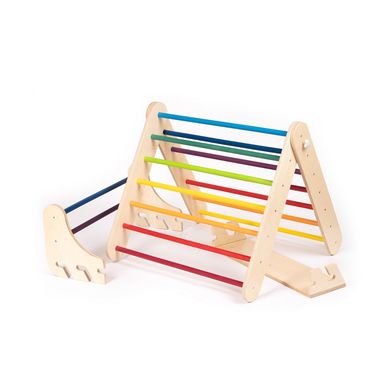 LEG & GO Klimdriehoek - Klimmuur (Zweeds) 2in1, Regenboog