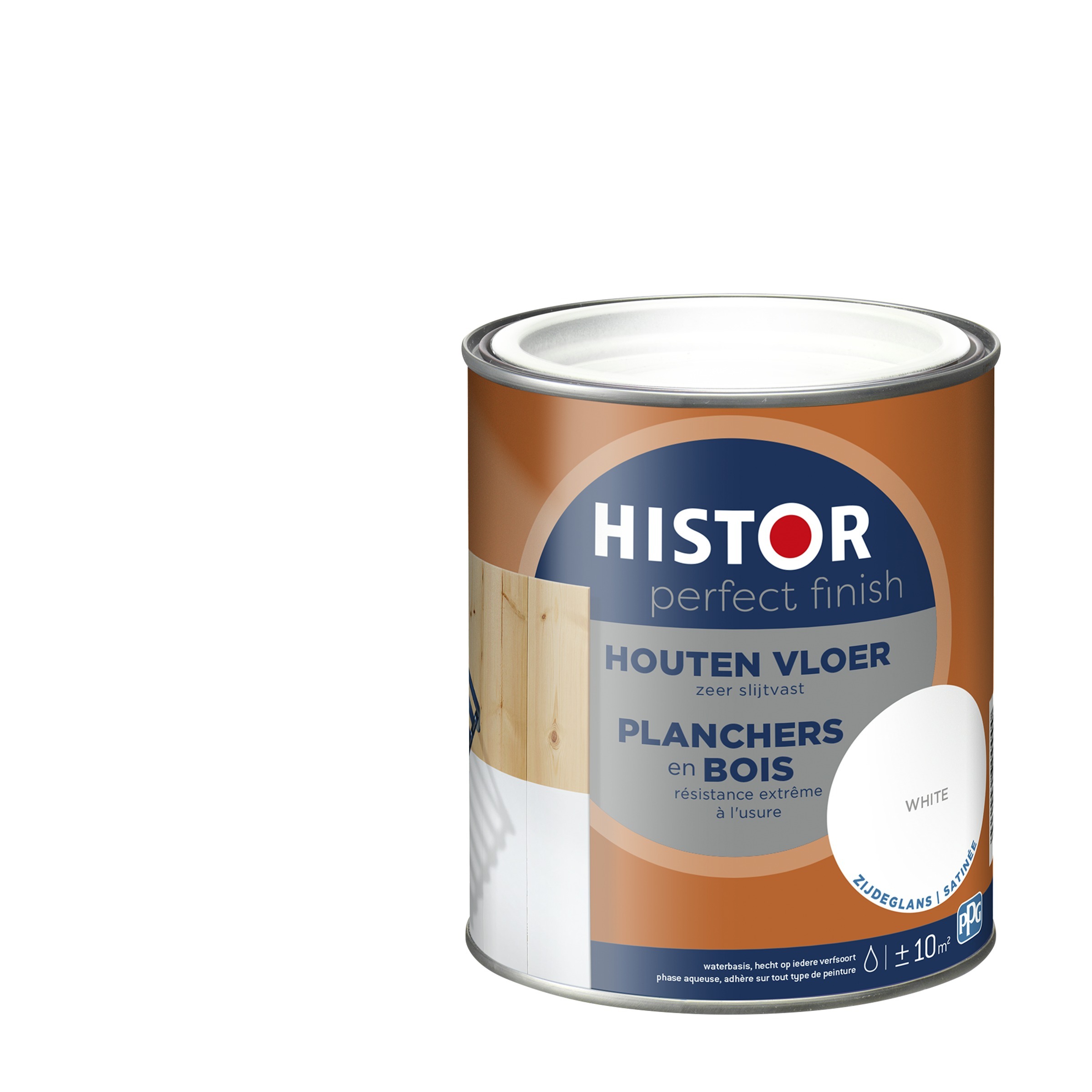 Histor Perfect Finish houten vloer 7000 wit zijdeglans 750 ml