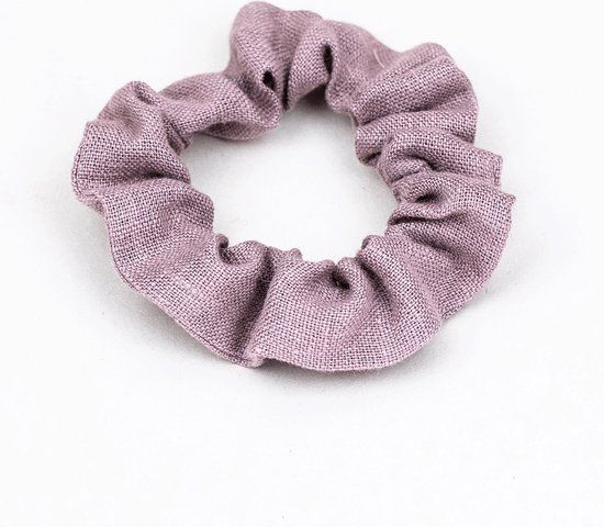 Obumi Linnen Scrunchie - Woodrosé - Pink Scrunchie - 1 pc