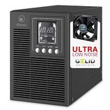 Atlantis A03-OP1002XLN UPS OnLine 88% stillere onderbrekingsgroep, server, dubbele conversie, zuivere sinusgolf, 1000 VA 700 W, Low Noise Gelid ventilator 23,6 dbA, USB, 2 Schuko + 1 IEC, 2 x 12 V-9