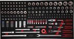 KS Tools 813.0156 1/4'' + 3/8'' + 1/2'' dopsleutelset in schuimrubberinleg, 156-dlg
