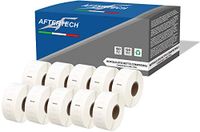 Aftertech 10x 11352 25 x 54 mm rollen compatibele zelfklevende etiketten (500 etiketten/rol = 5000 in totaal) voor Dymo LabelWriter Seiko SLP labelprinter S0722520 10x11352