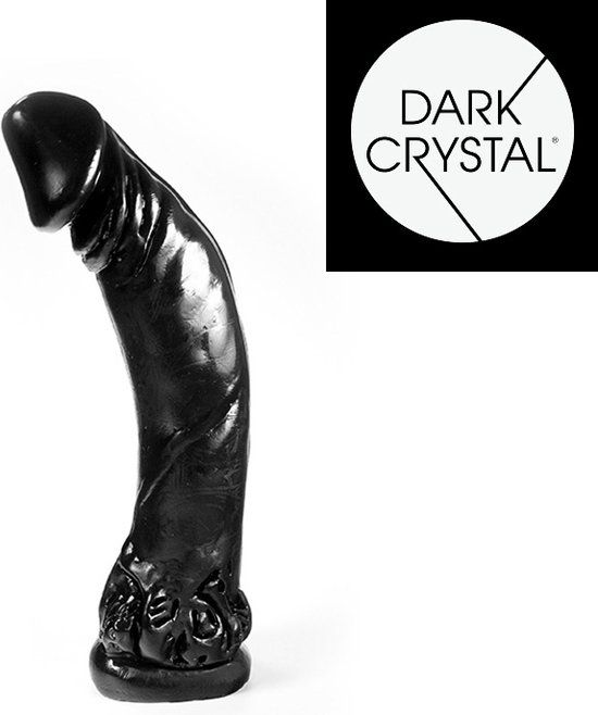 Dark Crystal XXL Dildo - 34 x 7 cm - Black