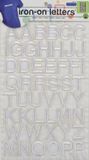 Dritz Opstrijkbare brieven, geborduurd, blok, 1-inch, wit (1-vel)
