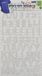 Dritz Opstrijkbare brieven, geborduurd, blok, 1-inch, wit (1-vel)