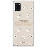 ERT GROUP mobiel telefoonhoesje voor Samsung A31 origineel en officieel erkend Babaco patroon Positive vibes 003 optimaal aangepast aan de vorm van de mobiele telefoon, hoesje is gemaakt van TPU