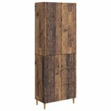 vidaXL Oud Hout 4-zits Bank Loungeset