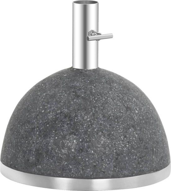 Esschert Design Parasolvoet graniet zwart rond 25 cm - Esschert Design