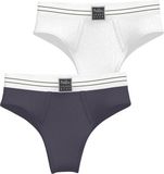 Björn Borg Dames Original Highwaist Briefs 2-pack Wit/Grijs L