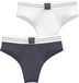 Björn Borg Dames Original Highwaist Briefs 2-pack Wit/Grijs L