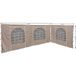 Quick Star Pavillonseitenteil 2 panneaux latéraux 300x193cm et 400x193cm avec fenêtre PVC Sahara 3x4m