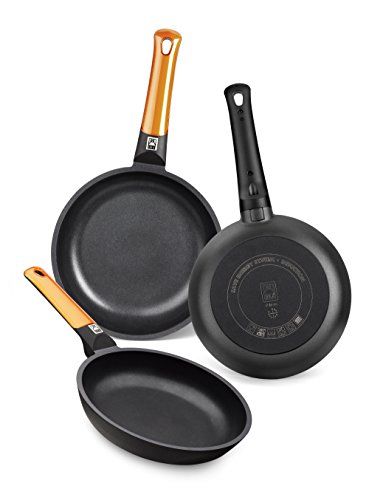 Bra isogona Efficiënte Aluminium 3 koekenpannenset, oranje - 8411796083047