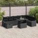 Maison Exclusive - Ensemble de jardin 9 pièces, ensemble de salon en polyrotin noir