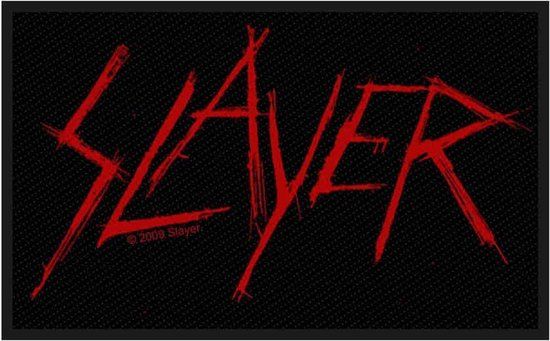 Slayer Slayer Logo Patch Zwart-Rood Polyester