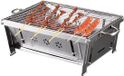 Markenlos BeiJingLiangPinJiaZuoKeJiWenHuaFaZhanYouXianGongSi Opvouwbare houtskool grill roestvrij staal - draagbare barbecue voor tuinfeesten - camping en picknick grill - buiten tafelgrill - draagbaar houtskool