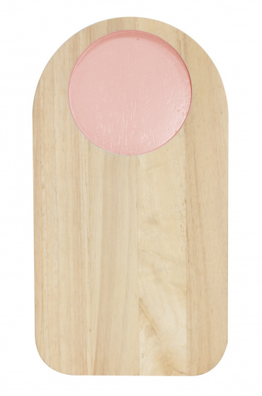 TAK Design snijplank Sade 27,2 x 15 cm hout naturel/roze