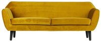 WOOOD Rocco 2-Seater Sofa - Velvet - Ochre - 187x75x82 cm