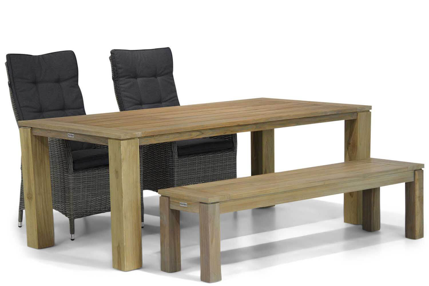 Garden Collections Lincoln/Brighton 200 cm dining tuinset 4-delig