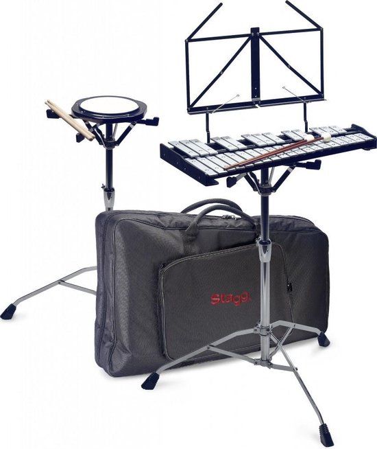 Stagg Bell-set 32 metallofoon + oefenpad + statieven en draagtas