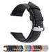 Fullmosa 8 kleuren horlogeband 18mm, Axus serie lederen band vervangende horlogeband met roestvrijstalen metalen sluiting voor mannen vrouwen 18/20/22mm, Zwart 18mm