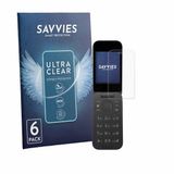 Savvies Screenprotector voor HMD 2660 Flip 4G - Folie Beschermfolie transparant 6 Stuks